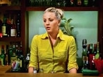 Don’t be that guy: Penny (Kaley Cuoco), a waitress, deals with an exasperating customer in The Big Bang Theory.