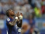 Sidny Lopes Cabral celebrates scoring his team's second goal during the 2026 World Cup round of 32 match.