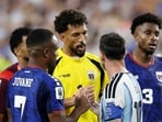 Cape Verde's Vozinha shook hands with Argentina's Lionel Messi after the match.