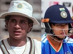 Sachin Tendulkar in 1989; Vaibhav Sooryanshu on debut.