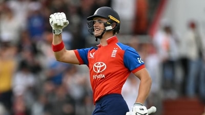 Jacob Bethell scored 76 not not off 46 balls as England chased down 191 in 19 overs with four wickets in hand. (AFP) Jacob Bethell scored 76 not not off 46 balls as England chased down 191 in 19 overs with four wickets in hand. (AFP)