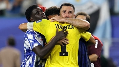 Cape Verde players were emotional after they got knocked out by Argentina. (REUTERS)