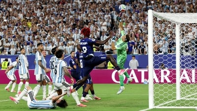 Sidny Lopes Cabral scored in the 103rd minute, sending a thunderbolt into the top right corner. (REUTERS)