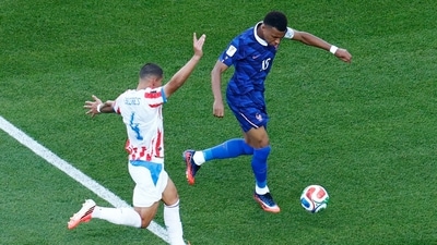 It was a tight contest and the first half ended goalless. (REUTERS)
