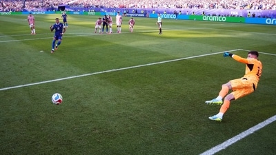 Kylian Mbappe converted the penalty, breaking the deadlock in the 70th minute. (REUTERS)