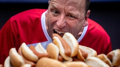 Joey Chestnut, a 16-time winner of Nathan’s Famous Hot Dog Eating Contest, is making a comeback this year after a ban from 2024. REUTERS/Angelina Katsanis (REUTERS)