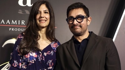 Bollywood actor Aamir Khan with his partner Gauri Spratt. (PTI Photo) (PTI) Bollywood actor Aamir Khan with his partner Gauri Spratt. (PTI Photo) (PTI)