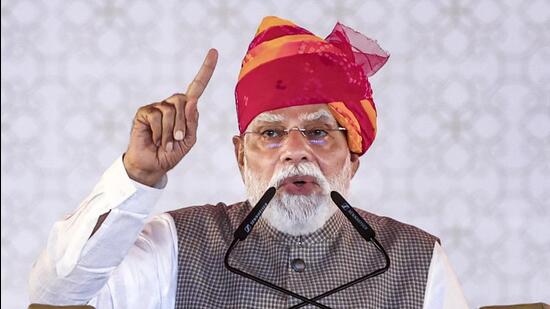 PM Modi says India averted fuel shortages and sharp price hikes during the West Asia conflict through diplomacy, higher LPG output and diversified oil imports. (PTI)