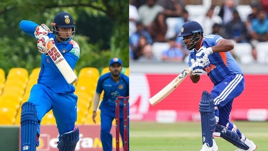 Vaibhav Sooryavanshi and Sanju Samson. (PTI, ANI)