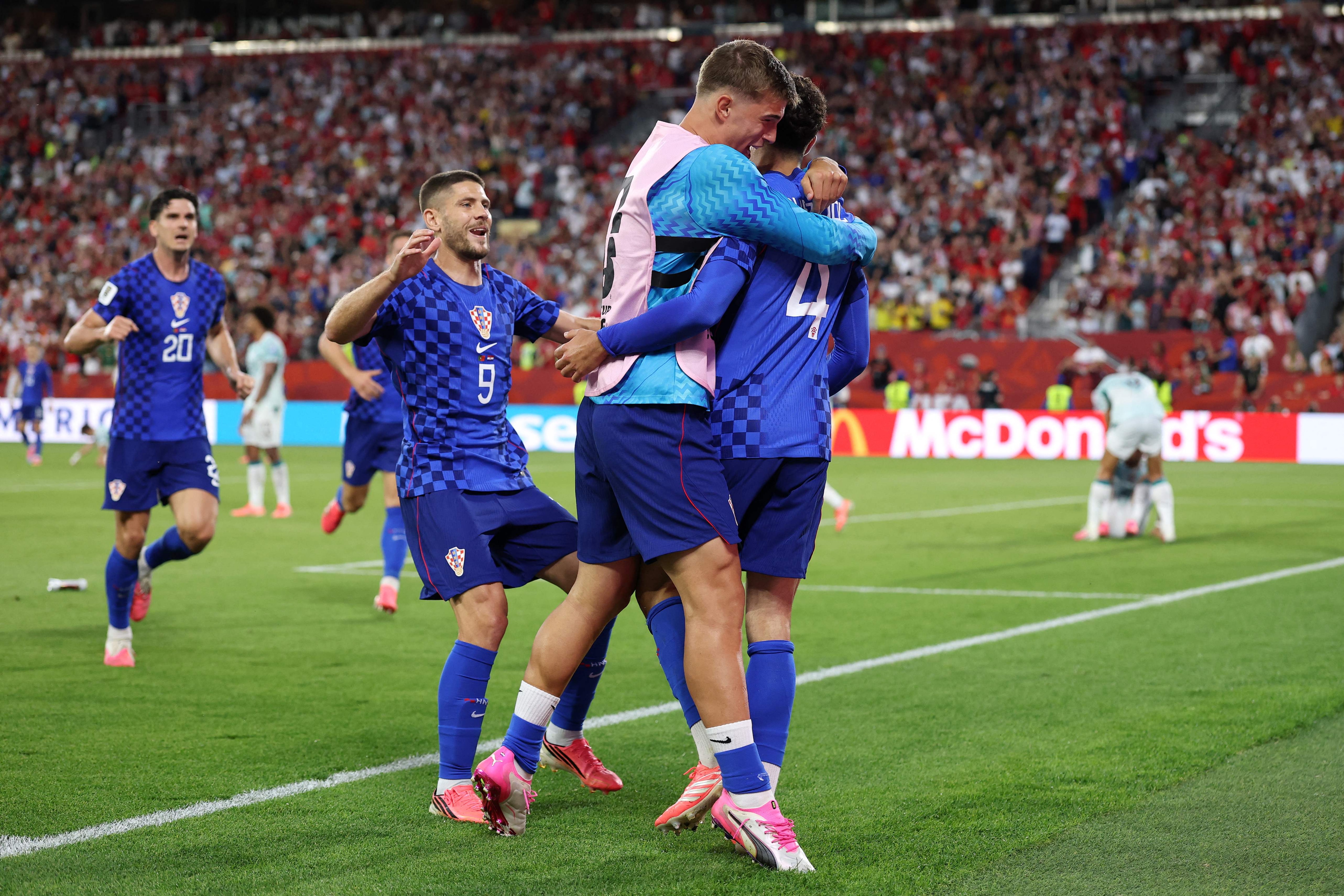 Josko Gvardiol of Croatia celebrates scoring the 2nd Croatia goal which was later disallowed following a VAR review during the FIFA World Cup 2026 Round of 32 match between Portugal and Croatia at Toronto Stadium on July 02, 2026. (Getty Images via AFP) Josko Gvardiol of Croatia celebrates scoring the 2nd Croatia goal which was later disallowed following a VAR review during the FIFA World Cup 2026 Round of 32 match between Portugal and Croatia at Toronto Stadium on July 02, 2026. (Getty Images via AFP)