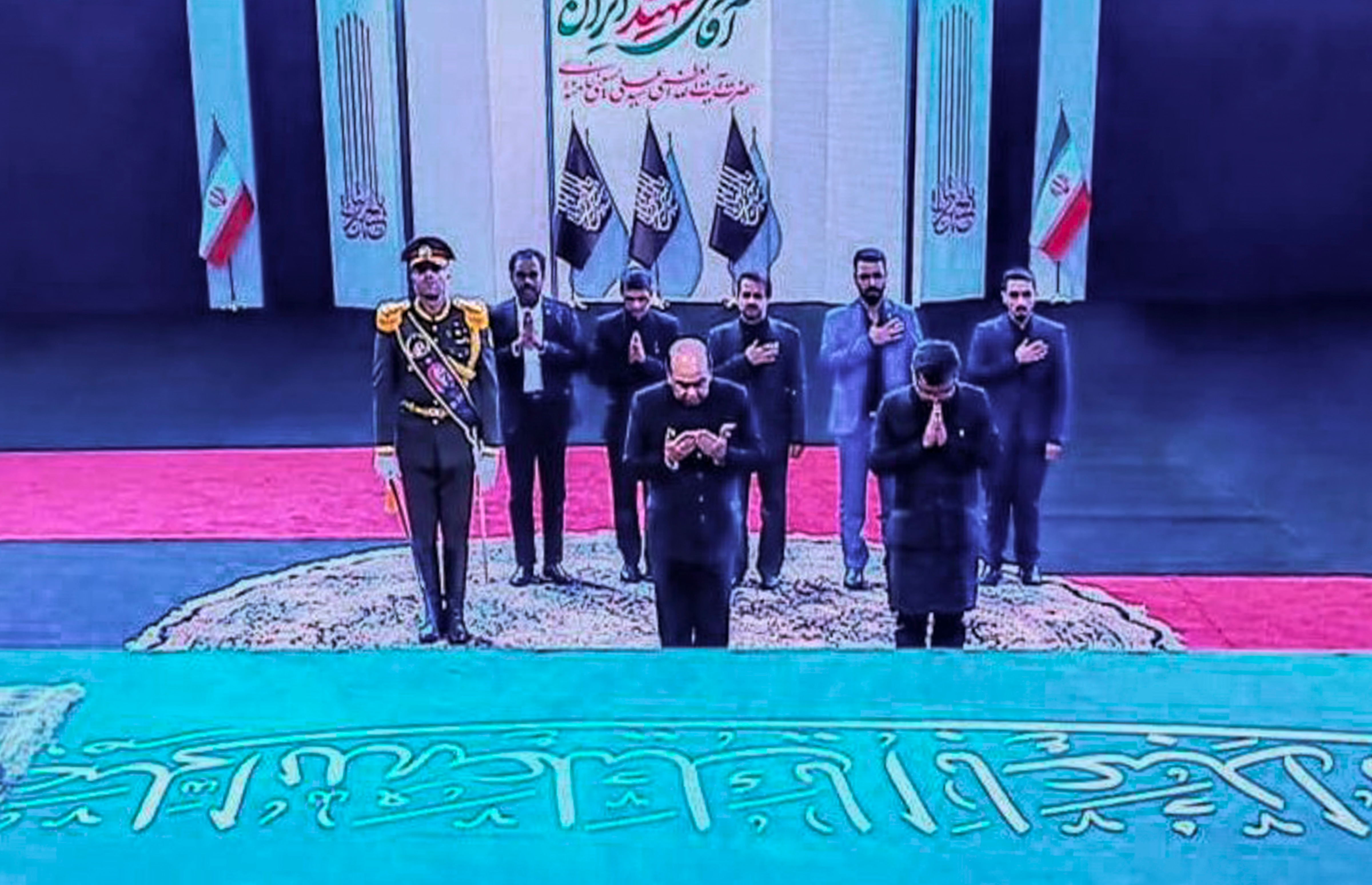 India's Minister of State for External Affairs Pabitra Margherita and Bihar governor Syed Ata Hasnain as part of an official Indian delegation attend the funeral ceremony of Iran's slain supreme leader Ayatollah Ali Khamenei (@PmargheritaBJP) India's Minister of State for External Affairs Pabitra Margherita and Bihar governor Syed Ata Hasnain as part of an official Indian delegation attend the funeral ceremony of Iran's slain supreme leader Ayatollah Ali Khamenei (@PmargheritaBJP)