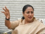 Delhi chief minister Rekha Gupta during her interview at her official residence Raj Niwas Marg  in New Delhi, India.