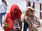 Girls covering their faces during a hot summer day in Patna. (Santosh Kumar/HT) Girls covering their faces during a hot summer day in Patna. (Santosh Kumar/HT)