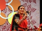 Known for her powerful voice, Teejan Bai transformed Pandavani from a regional folk tradition into an internationally recognised art form. (wikipedia)