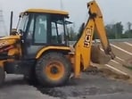 The incident is the latest in a series of defects reported on the Ganga expressway.