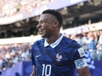 Kylian Mbappe after the game against Paraguay.