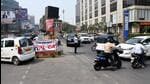 The U-turn traffic diversion between IGP Chauraha and Shaheed Path in Lucknow. (HT File)