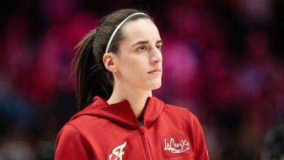 Caitlin Clark has been sidelined by a back injury against Las Vegas Aces. (Getty Images via AFP) Caitlin Clark has been sidelined by a back injury against Las Vegas Aces. (Getty Images via AFP)