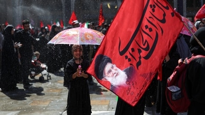 In the regime’s telling, the funeral of Iran’s supreme leader, Ayatollah Ali Khamenei, beginning on July 4th, completes the arc of Shia history. (REUTERS)