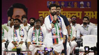 Union minister Chirag Paswan was n Lucknow to participate in ‘Nav Sankalp Sabha’. (HT photo)