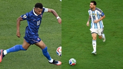 Kylian Mbappe and Lionel Messi in FIFA World Cup 2026. (AFP) Kylian Mbappe and Lionel Messi in FIFA World Cup 2026. (AFP)