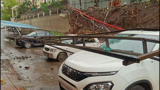 Rain batters Pune city: 29 trees fall, vehicles hit, parking shed collapses