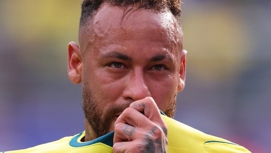 Neymar crying after Brazil got knocked out of FIFA World Cup 2026.(X images)