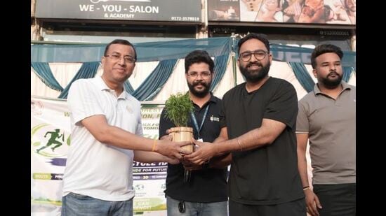 One of the key highlights of the programme was that every sapling distributed among participants was taken home for plantation, reflecting a strong public commitment . (HT Photo)