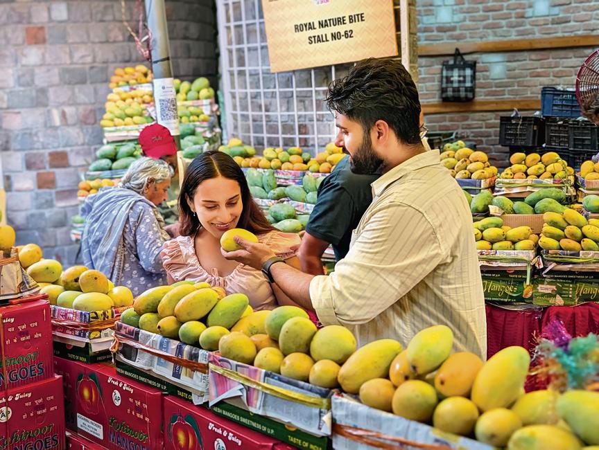 Anjali Rawat and her friend Krishna Sharma were at the fest scouting the many different varieties of mangoes. Anjali Rawat and her friend Krishna Sharma were at the fest scouting the many different varieties of mangoes.