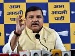 AAP Rajya Sabha MP Sanjay Singh Speaks during a press conference, scam of Ram Temple in Ayodhya at AAP Party Headquarters, in New Delhi India on July 05,2026.