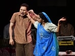 A scene from the performance Bansuri Jab Gaane Lage , which was recently staged at Kamani Auditorium in Delhi. (Photos: HTBS)