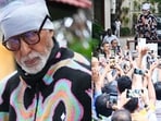 Amitabh Bachchan shares photos from Sunday darshan despite Mumbai rains.