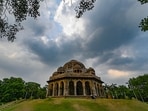 Gram it: Dark clouds hover over Lodhi Gardens as the weather turns dramatic. Heavy to extremely heavy rainfall is likely to continue across several parts of the country on Tuesday, as the India Meteorological Department (IMD) has issued a forecast of active southwest monsoon. 