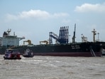 An Indian-flagged tanker carrying crude oil that transited through the Strait of Hormuz.
