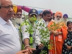 Rajya Sabha member Balbir Singh Seechewal during the inauguration of the event in Ludhiana on Monday. (HT Photo)