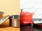 Two classic pans, two cooking styles. Find the cookware that matches your favourite recipes, daily routine and kitchen personality. (Canva.com)