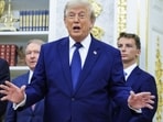 US President Donald Trump speaks in the Oval Office of the White House in Washington, DC, US. US President Donald Trump speaks in the Oval Office of the White House in Washington, DC, US.