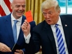 Donald Trump revealed that he asked FIFA to review the red card decision. (AP Photo/Evan Vucci)