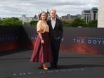 Producer Emma Thomas, left, and director Christopher Nolan pose for photographers 