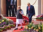 Prime Minister Narendra Modi with US President Donald Trump.