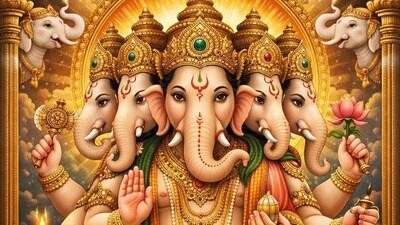 Panchamukhi Vinayaka: పంచముఖి వినాయకుడి మహిమ.. ఐదు ముఖాల వెనుక ఉన్న ఆధ్యాత్మిక రహస్యాలు! (pinterest) Panchamukhi Vinayaka: పంచముఖి వినాయకుడి మహిమ.. ఐదు ముఖాల వెనుక ఉన్న ఆధ్యాత్మిక రహస్యాలు! (pinterest)