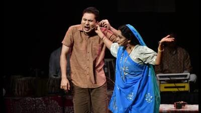 A scene from the performance Bansuri Jab Gaane Lage , which was recently staged at Kamani Auditorium in Delhi. (Photos: HTBS) A scene from the performance Bansuri Jab Gaane Lage , which was recently staged at Kamani Auditorium in Delhi. (Photos: HTBS)