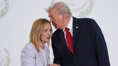 President Donald Trump greets Italy's Prime Minister Giorgia Meloni (File photo/AP) President Donald Trump greets Italy's Prime Minister Giorgia Meloni (File photo/AP)