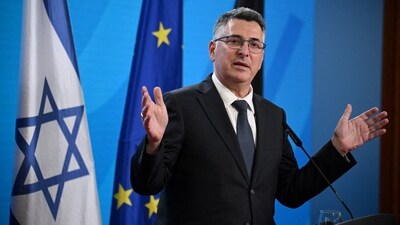Israeli Foreign Minister Gideon Saar labelled the Hamas' dissolution of its governing body in Gaza a "trick" to avoid fully disarming (Reuters)