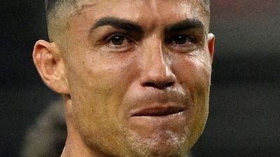 Cristiano Ronaldo after the World Cup match against Spain. (IMAGN IMAGES via Reuters)