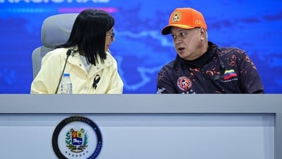 Delcy Rodríguez, Venezuela’s interim president, and Interior Minister Diosdado Cabello, in Caracas, July 2. Delcy Rodríguez, Venezuela’s interim president, and Interior Minister Diosdado Cabello, in Caracas, July 2.