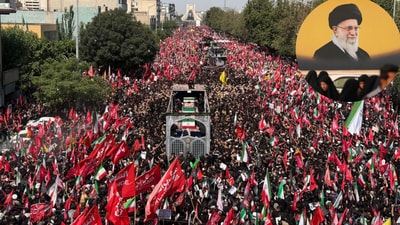 The banners carry the Arabic words "Ya Litharat al Hussein" ("O avengers of Hussein"), a phrase deeply connected to Shia tradition. (AFP) The banners carry the Arabic words "Ya Litharat al Hussein" ("O avengers of Hussein"), a phrase deeply connected to Shia tradition. (AFP)