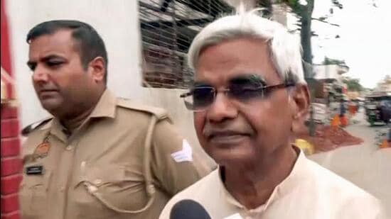 Krishna Mohan speaks to the media in Ayodhya on Monday. (ANI VIDEO GRAB)