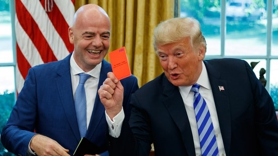 Donald Trump revealed that he asked FIFA to review the red card decision. (AP Photo/Evan Vucci) (AP Photo/Evan Vucci)