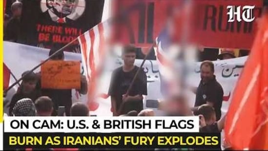 Iran funeral fury on display as anger boils over; mourners burn US,British flags